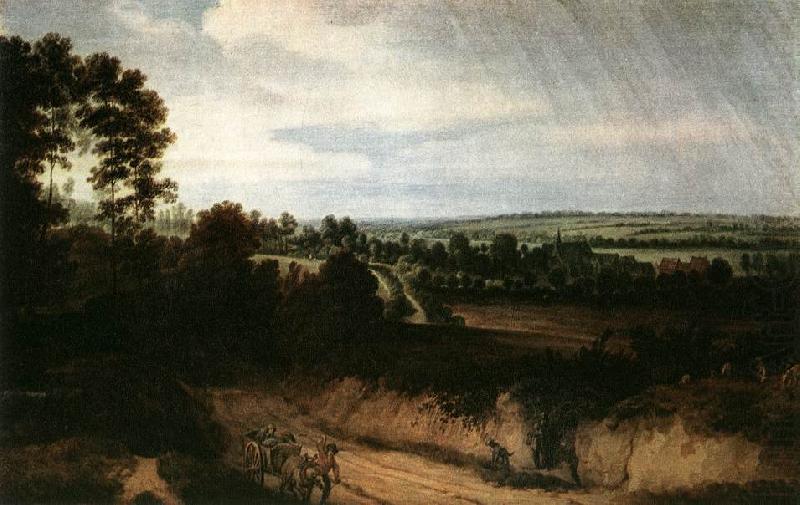 VADDER, Lodewijk de Landscape before the Rain wt oil painting picture